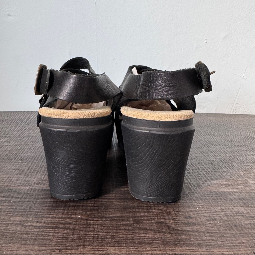 Calou Stockholm Astrid Black Leather Slingback Clog - Picture 12 of 14